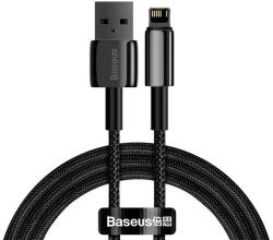 Baseus Cablu de date Baseus Tungsten Gold, USB - Lightning, 2.4A, 2m, Negru