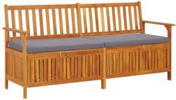 vidaXL Bancă de depozitare cu pernă, 170 cm, lemn masiv de acacia (316741)