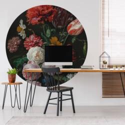 WallArt Tapet în formă de cerc „Golden Age Flowers, 190 cm WPC-WA09 (440357)