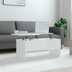 vidaXL Măsuță de cafea alb extralucios 102x50, 5x46, 5 cm lemn prelucrat (809725) Masa de cafea