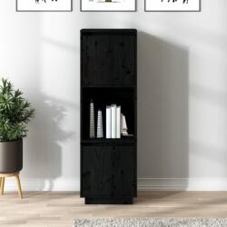 vidaXL Dulap înalt, negru, 38x35x117 cm, lemn masiv de pin (814363) Comoda