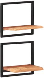 vidaXL Rafturi de perete 2 buc. 40x24x35 cm lemn masiv acacia/oțel (338460) Raft