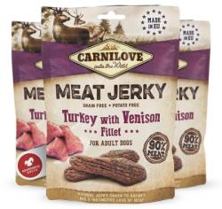 CARNILOVE Jerky Snack - fileuri de curcan & vânat 100 g