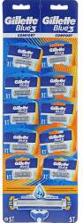 Gillette Set aparate de bărbierit de unică folosință, 10 buc - Gillette Blue 3 Comfort 10 buc