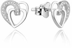  Beneto Ezüst szív fülbevaló cirkónium kövekkel AGUP1527 - mall
