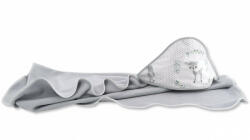  Baby Shop kapucnis fürdőlepedő 100*100 cm - szürke/zöld őzike