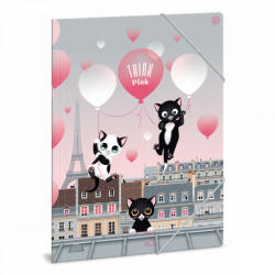 Ars Una Think Pink A/4 gumis dosszié, gumis mappa