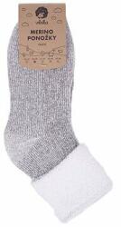 Vlnka Merinó gyapjú zokni "froté" fehér zokniméret 41-42