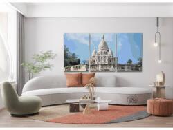 Festés számok szerint - Sacre Coeur (3 db-os készlet) Méret: 40x60cm (3db), Keretezés: Keret nélkül (csak a vászon)