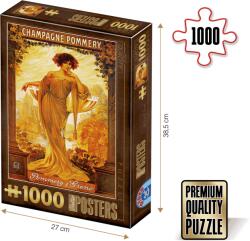 D-Toys Puzzle Champagne Pommery - Puzzle adulți 1000 piese - Vintage Posters (67555-06)
