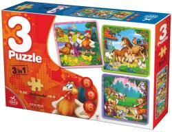 DEICO 3 puzzles Animale: 6, 9 și 16 piese (63724-01)