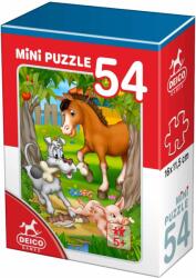 DEICO Mini-puzzle animale domestice în curte - Puzzle 54 piese (61676-03)