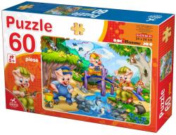 DEICO Puzzle Cei trei purceluși - Puzzle copii, 60 piese (61478-01)