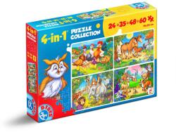DEICO Colecție 4 puzzles Animale: 24, 35, 48 și 60 de piese (76571)