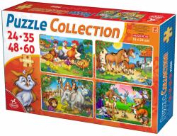 DEICO Colecție 4 puzzle-uri copii - Animale (65223-02) Puzzle