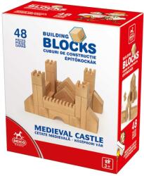 DEICO Cuburi de construcție din lemn, 48 piese - Cetate medievală (76281)