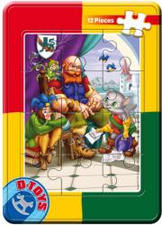 D-Toys Puzzle Motanul Încălțat - Mini puzzle 12 piese (60822-03) Puzzle