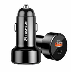 Techsuit Incarcator auto telefon Techsuit 2 porturi USB-A si USB type C, 38W