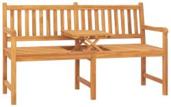 vidaXL Bancă grădină cu 3 locuri, cu masă, 150 cm, lemn masiv de tec (316631) - comfy