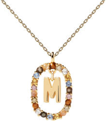 PDPAOLA Gyönyörű aranyozott nyaklánc "M" betű LETTERS CO01-272-U (lánc, medál) - vivantis