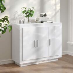 vidaXL Servantă, alb extralucios, 92x35x75 cm, lemn compozit (811841) Comoda