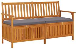vidaXL Bancă de depozitare cu pernă, 148 cm, lemn masiv de acacia (316740)