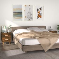 vidaXL Noptiere, 2 buc. , stejar afumat, 40x35x47, 5 cm (817286)