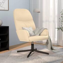 vidaXL Scaun de relaxare, alb crem, piele ecologică (341054)