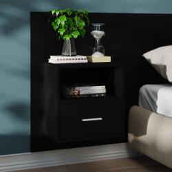 vidaXL Noptieră de perete, negru (811009)