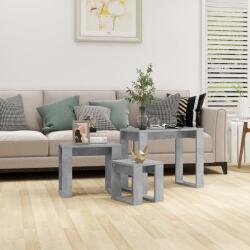 vidaXL Mese suprapuse, 3 buc. , gri beton, lemn compozit (808607)