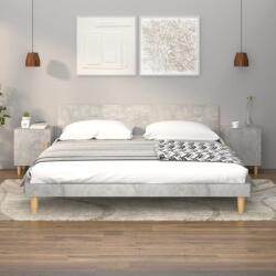 vidaXL Noptiere, 2 buc. , gri beton, lemn prelucrat (812051)