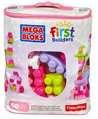 Mega Bloks MEGA BLOKS Kocka műanyag zacskóban rózsaszín DCH54 (25DCH54)
