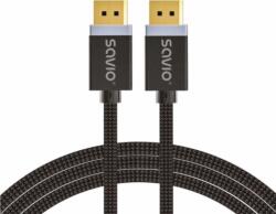 SAVIO CL-166 DisplayPort - DisplayPort kábel 2m - Fekete (CL-166)