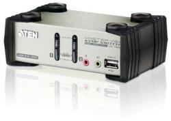 ATEN KVMP превключвател, ATEN CS1732B, 2-портов, PS/2-USB, VGA, Audio, OSD (ATEN-CS1732B-A7-G) - thx