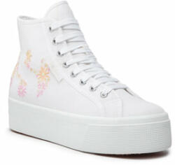 Superga Sneakers 2708 Flowers Embroidery S2121GW Alb