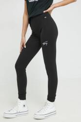 Tommy Jeans colanti femei, culoarea negru, cu imprimeu 9BYY-LGD01I_99X