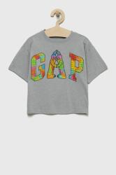 GAP tricou copii culoarea gri, cu imprimeu PPYY-TSB0GE_90X