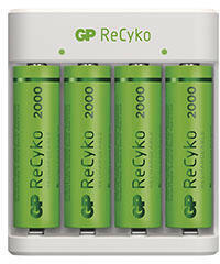 GP Akkumulátor töltő Eco E411+2xAA ReCyko 2000mAh B51414 (1604841110)