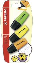 STABILO Textmarker Stabilo Boss mini, varf tesit 2-5 mm, 3 culori/blister (SW193481)