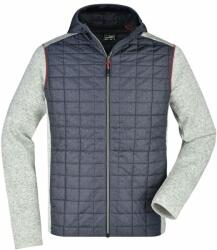 James & Nicholson (Daiber) Férfi hibrid kabát JN772 - Világosszürke melírozott / antracit melírozott | 2XL (1-JN772-1759168)