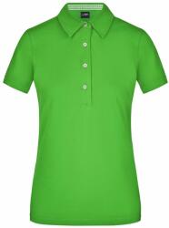 James & Nicholson Tricou polo elegant pentru femei JN969 - Limo verde / limo verde / albă | L (1-JN969-1714351)