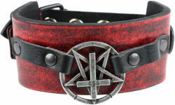 Leather & Steel Fashion Brăţară Pentagram Cross- red - LSF1 58