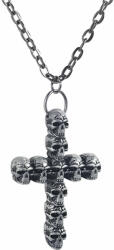 Leather & Steel Fashion Colier cu pandantiv PUNK CROSS SKULL PENDANT - LSF4 88