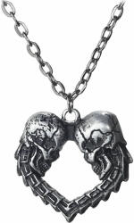 Leather & Steel Fashion Colier cu pandantiv DOUBLE SKULL CARING - LSF4 90