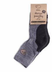 Vlnka Merinó gyerek zokni 2 pár - sötétszürke zokniméret 21-24