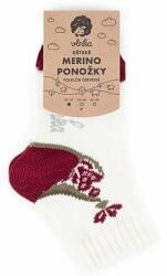 Vlnka Merinó gyerek zokni "folklór" - piros zokniméret 29-30