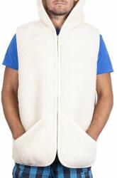 Vlnka Merino gyapjú mellény kapucnival természetes ruházat méretei 5XL