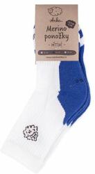 Vlnka 2 pár Merinó gyerek zokni kék zokniméret 21-24