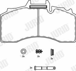 JURID set placute frana, frana disc JURID 2922809560 - automobilus