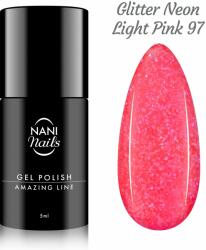 Naní Oja semipermanenta NANI Amazing Line 5 ml - Glitter Neon Light Pink